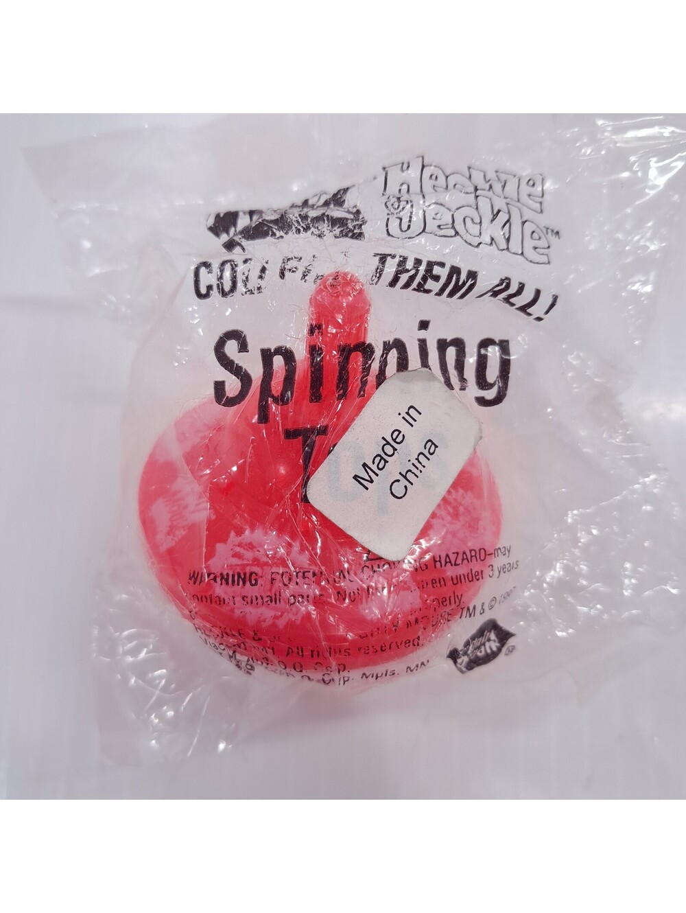 New Dairy Queen Mighty Mouse Heckle Jeckle Spinning top red toy 1997 sealed
